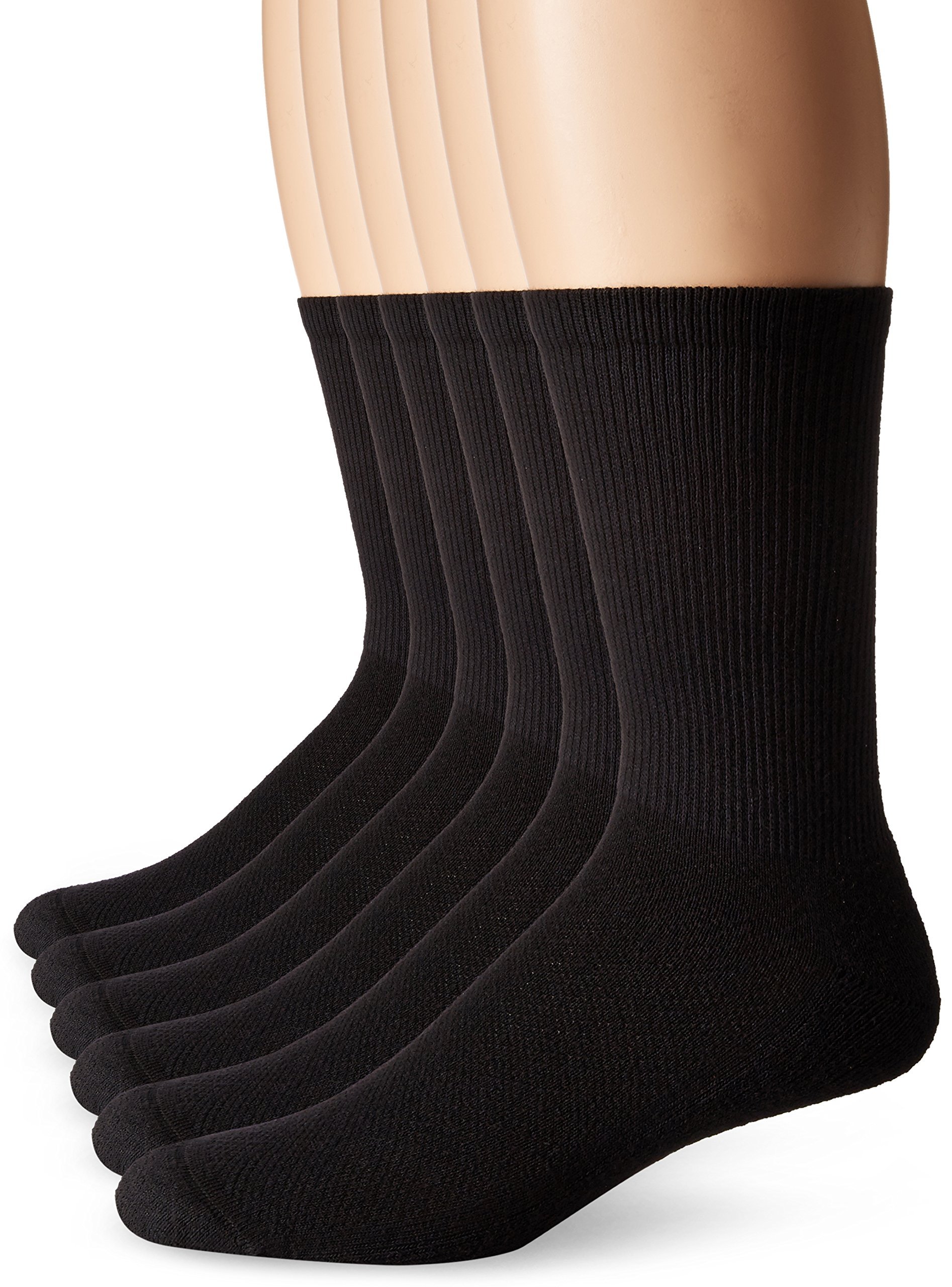 Hanes Men's ComfortBlend 6-Pack Lightweight Casual Assorted Crew Socks - Product Image