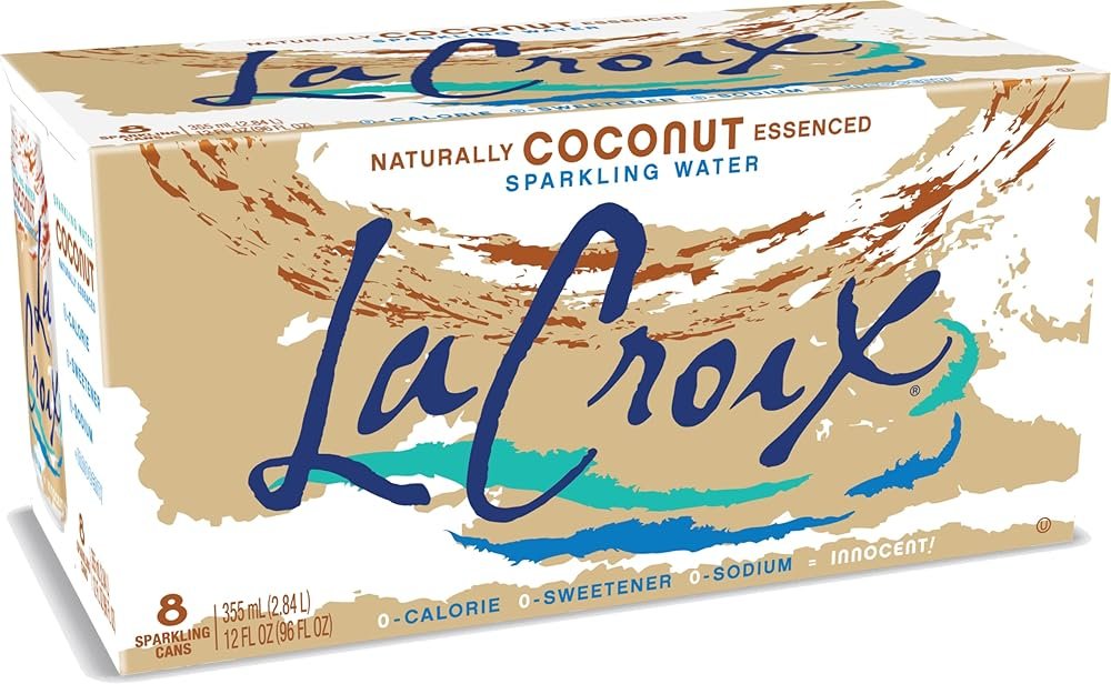 La Croix, Water Sparkling Coconut, 12 Fl Oz, 8 Count - Product Image