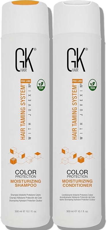 GK HAIR Keratin Shampoo and Conditioner set, Sulfate Free Moisturizing shampoo & conditioner for Color Treated Hair, Hydrating lightweight Formula for Dry, Damaged & Frizzy Hair 10.1oz each - Product Image