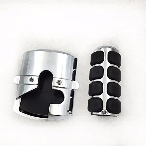 HTTMT MT325-08-CD+325-09-CD Chrome Gear Shift Brake Pedal Cover Compatible with V-Star 650 Classic 950 1100 1300 - Product Image