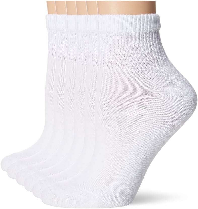 Hanes Women's Crew, Ankle & No Show Socks, 6 Pairs, Cushioned Quarter Socks for Women, Shoe Sizes 5-9 & 8-12 - Product Image