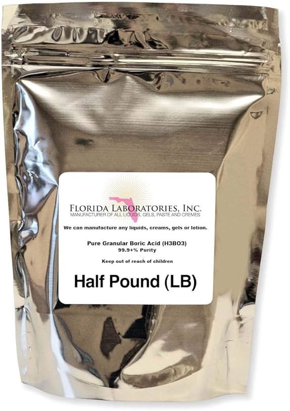 Boric Acid Granular Powder Half Lb.(Half Pound) Create Your own Solution - Product Image