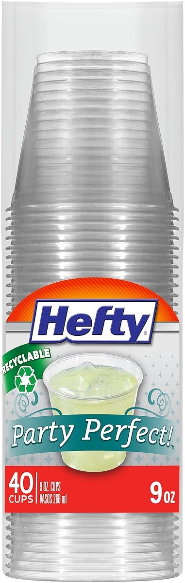Hefty Deluxe Clear Plastic Party Cups (9 Ounce, 40 Count) - Product Image