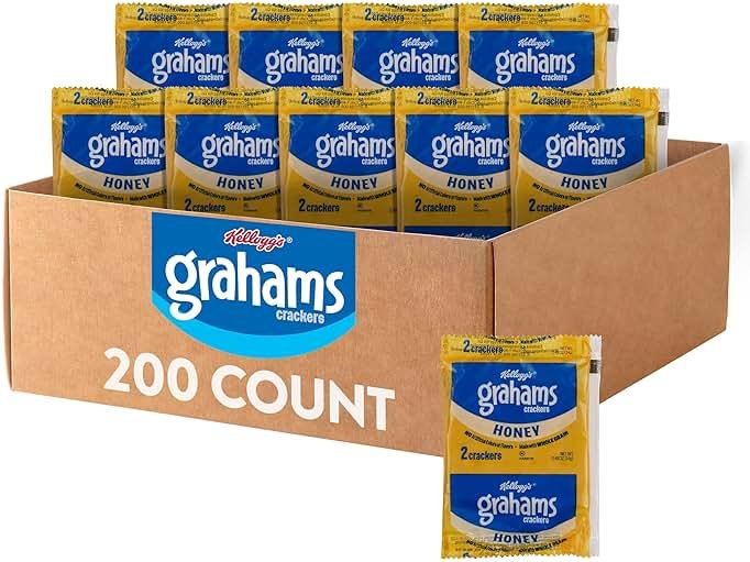 Kellogg's Grahams Crackers, Honey, .49oz (200 Count) - Product Image