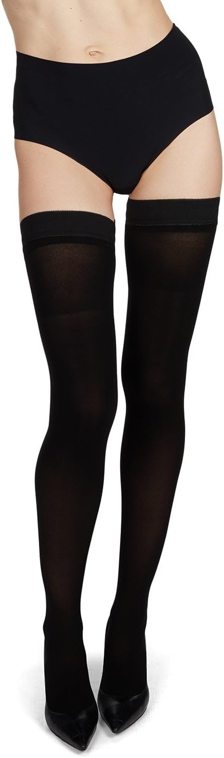 MeMoi Microfiber Opaque Thigh High Stockings - Product Image