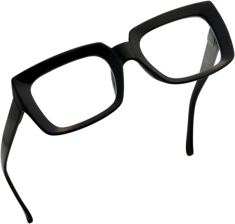 Eyekepper Stylish Reading Glasses Women - Oversized Square Readers Black +2.50 - Product Image