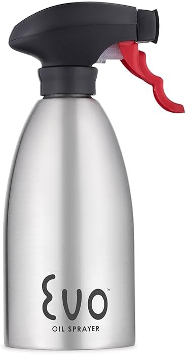 Evo Oil Sprayer 18/8 Stainless Steel, Non-Aerosol for Olive, Cooking Oils, and Vinegars, Silver, 16-Ounce Capacity - Product Image