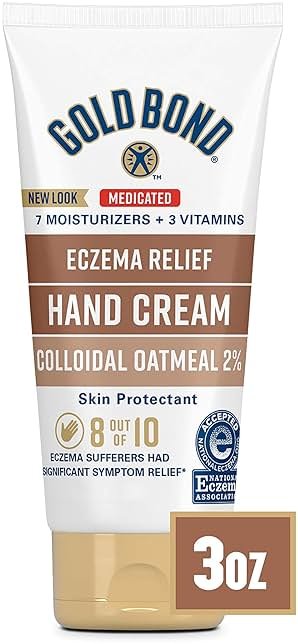 Gold Bond Medicated Eczema Relief Hand Cream, 3 oz., Skin Protectant Cream with 2% Colloidal Oatmeal - Product Image