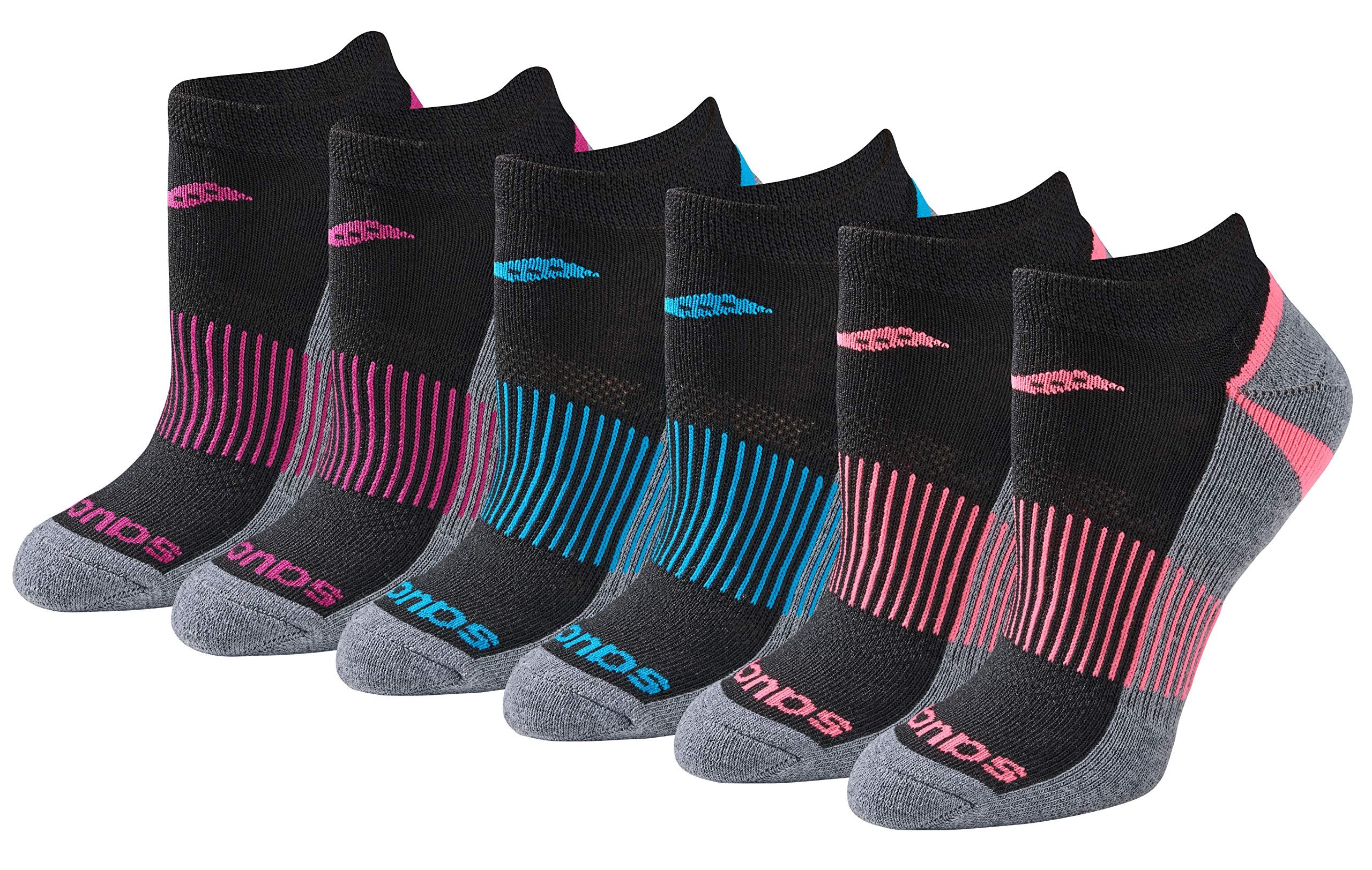 Saucony Women's RunDry Performance Selective Cushion Socks, Available in S-L (6, 12 Pairs) - Product Image