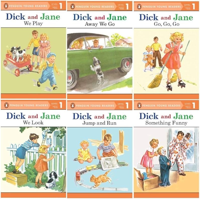 Dick and Jane Level 1 Readers - Complete Set of 6 Children's Books Ages 3-5 - Product Image