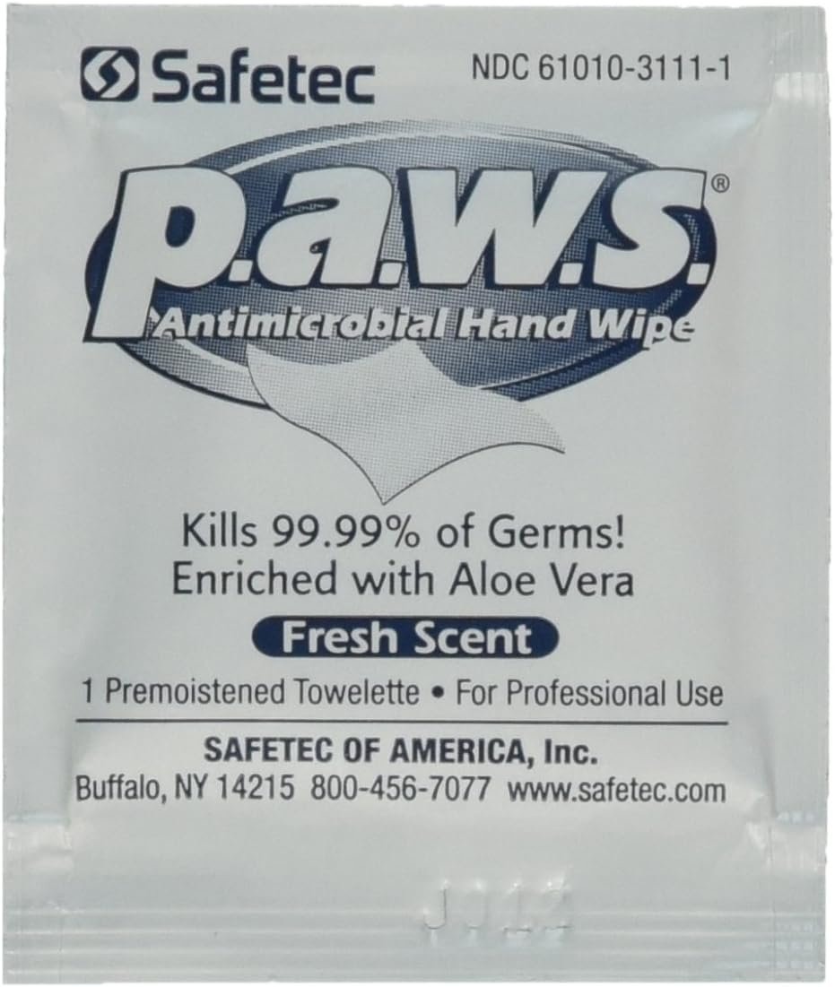 Paws Individual Antiseptic Towellettes, 100 Count - Product Image