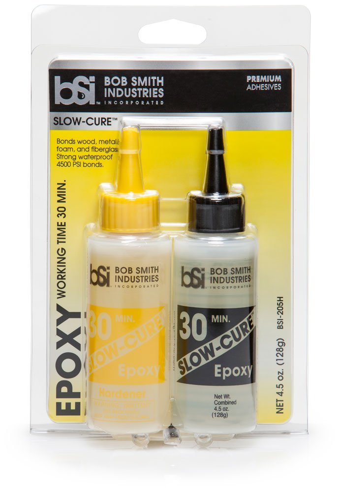 Bob Smith Industries BSI-205 Slow-Cure™ Epoxy - 4.5 oz. Combined, Clear - 30-Minute Working Time Adhesive for Wood, Fiberglass, Metal, Crafts & Structural Repairs - Product Image
