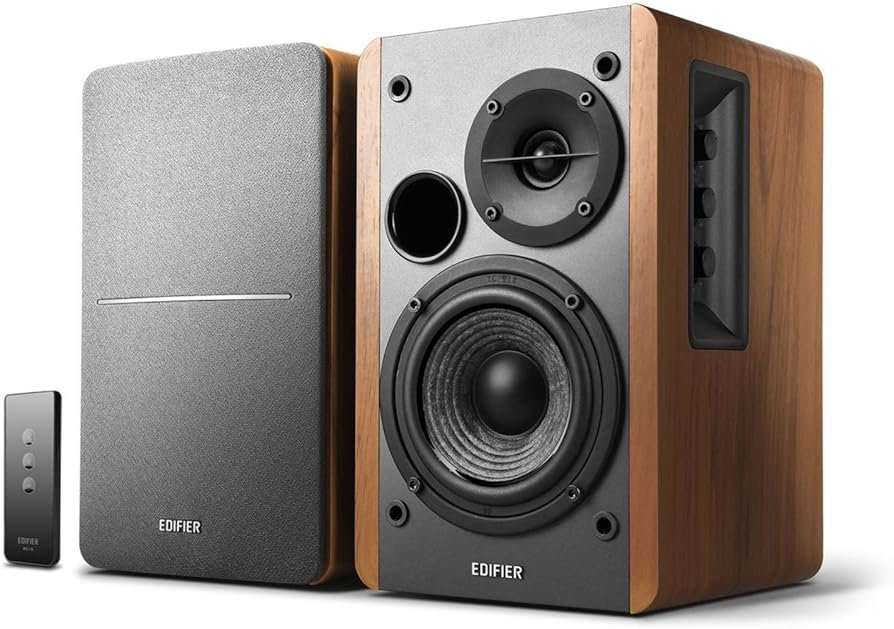 Edifier R1280T Powered Bookshelf Speakers - 2.0 Active Near Field Studio Monitor Speaker - Wooden Enclosure - 42 Watts RMS Power - Product Image