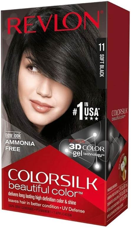 Revlon ColorSilk Beautiful Color, Soft Black [11] 1 ea (Pack of 12) - Product Image