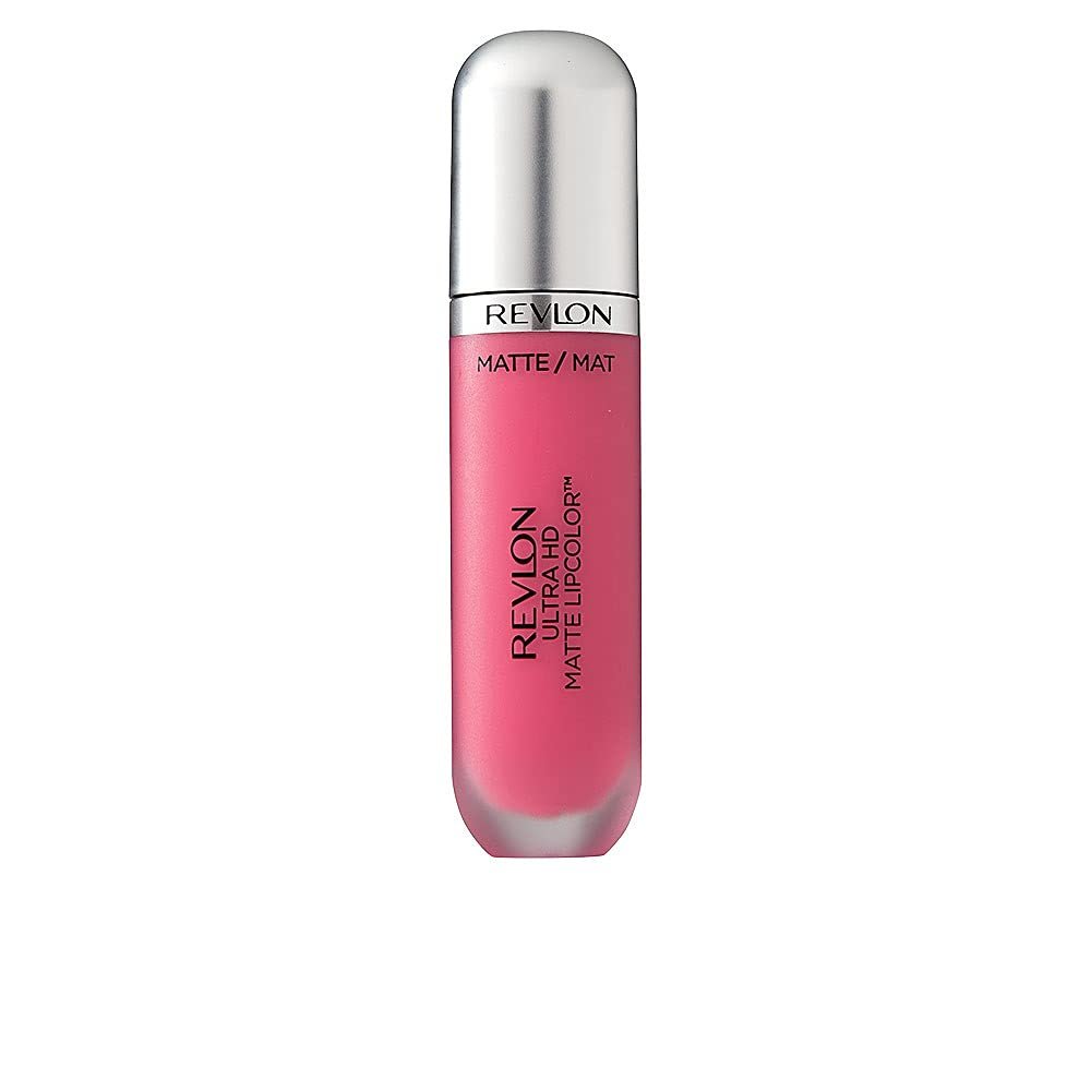 Revlon Ultra HD Matte Lipcolor, Velvety Lightweight Matte Liquid Lipstick in Pink, Devotion (600), 0.2 oz - Product Image
