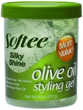 Softee Silky Shine Olive Oil Styling Gel, 8 Oz - Product Image