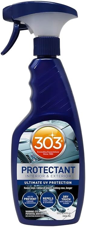 303 Products Automotive Protectant Spray, UV Protection for Car Interior & Exterior – Protects Vinyl, Plastic & Rubber, Repels Dust & Dirt, Matte Finish, 16 oz - Product Image