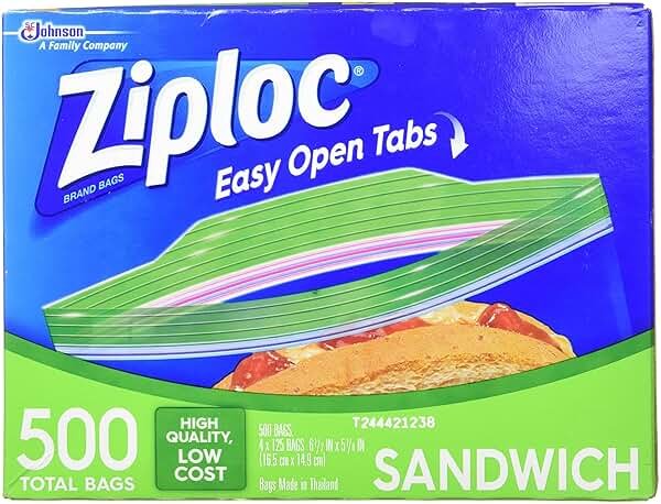 Ziploc Sandwich Bags, 125 Count (Pack of 4) - Product Image