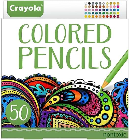 Crayola Colored Pencils For Adults (50ct), Colored Pencil Set for Adult Coloring Books, Coloring Set, Gift for Teens & Adults [Amazon Exclusive] - Product Image