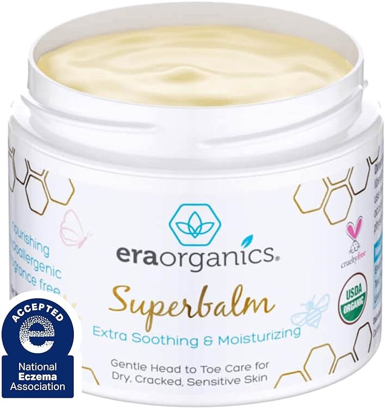 Era Organics Healing Ointment for Babies - USDA Certified Organic Natural Moisturizer Gentle on Sensitive Skin Prone To Baby Eczema, Cradle Cap (Infant Seborrheic Dermatitis), Rashes, Hives 2oz - Product Image