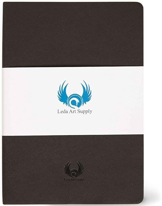 A5 Sketchbook, Lay Flat Softcover Sketch Book for Everyone, Ideal for Ink, Water Color, Pen, Pencils, 160 Tear Resistant Pages, Size: Medium, Leda Art Supply - Product Image