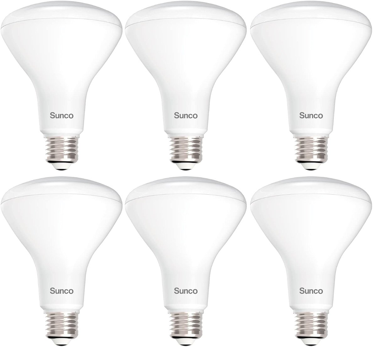 Sunco 6 Pack BR30 Light Bulb LED Recessed Can Light Bulbs, Indoor Flood Light Bulb 850 LM, 11W (65W Equivalent), 3000K Warm White, Dimmable, E26 Base, for Home, Kitchen, Bedroom UL - Product Image