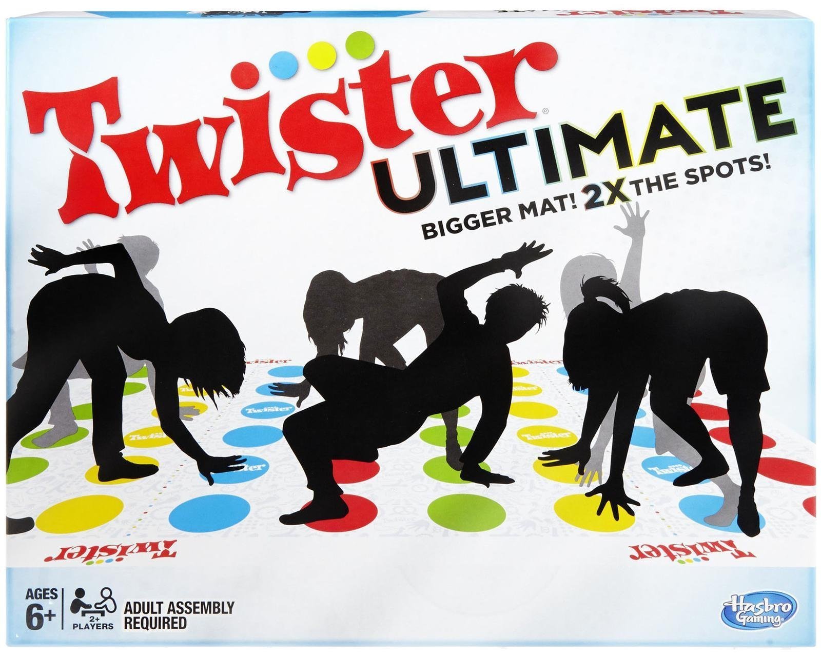 Hasbro Gaming Twister Ultimate: Bigger Mat, More Colored Spots, Family, Kids Party Game Age 6+; Compatible with Alexa (Amazon Exclusive) - Product Image