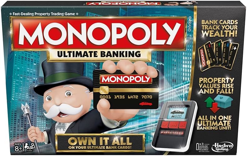 Hasbro Gaming Monopoly Ultimate Banking Edition Board Game for Families and Kids Ages 8 and Up, Electronic Banking Unit (Amazon Exclusive) - Product Image