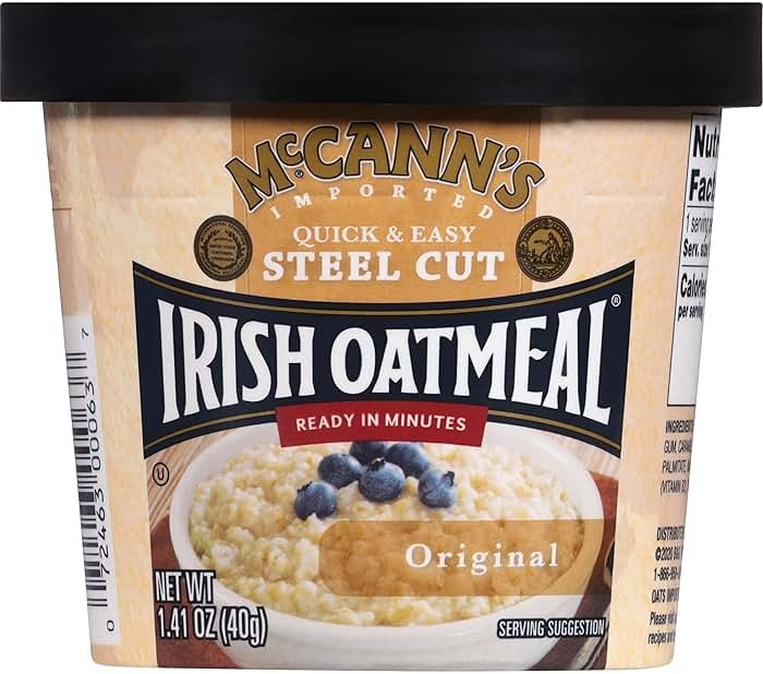 McCann's Irish Oatmeal Instant Oatmeal Cup, Original, 1.4 Ounce (Pack of 12) - Product Image
