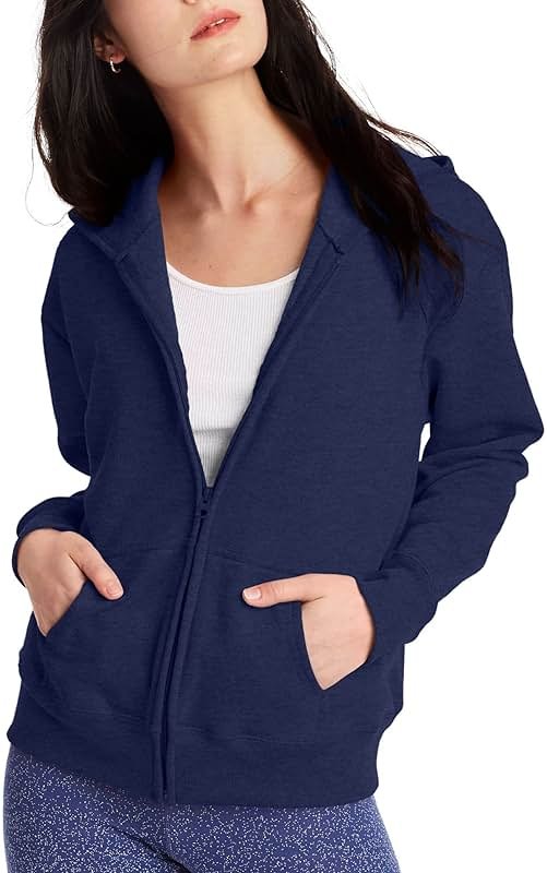 Hanes, Ecosmart Fleece Full Hoodie, Zip-up Hooded Sweatshirt for Women - Product Image