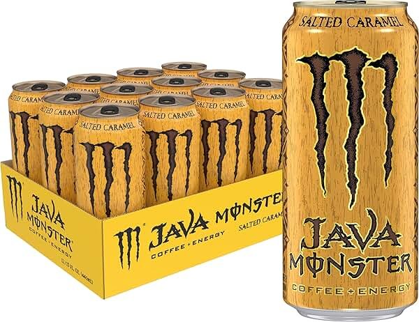 Monster Energy Java Monster Salted Caramel, Coffee + Energy Drink, 15 Fl Oz | Pack of 12 - Product Image