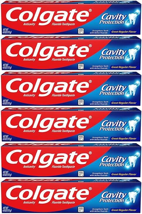 Colgate Cavity Protection Toothpaste with Fluoride - 4 Ounce (Pack of 6) - Product Image