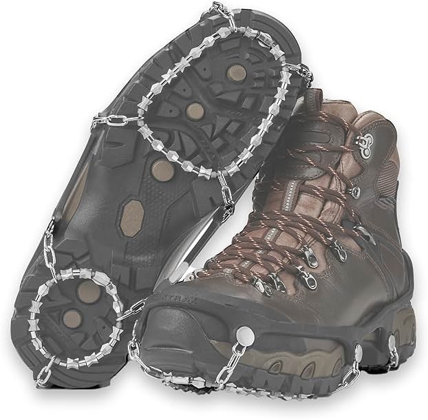 Yaktrax Diamond Grip - Full-Foot Traction on Ice, Snow, & Multi-Terrain Surfaces - Swiveling Diamond Bead Grip Points - Cold-Resistant Easy On/Off Elastic Upper Band - Product Image