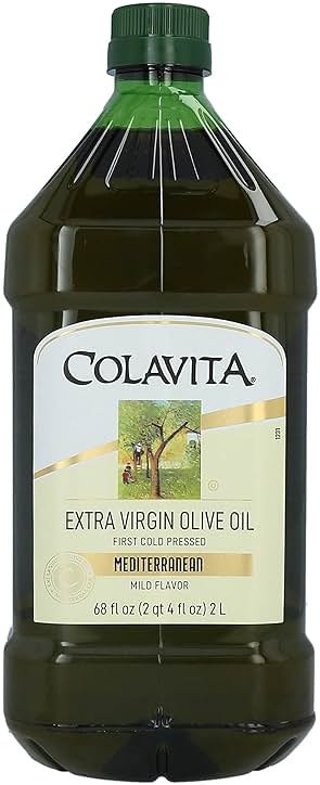 Colavita Mediterranean Extra Virgin Olive Oil | Cold Pressed Blend from Italy, Greece, Spain, Tunisia, Turkey and Morocco | Full-Bodied Flavor with Velvety Texture | OU Kosher | 34 Fl Oz (1 L) - Product Image