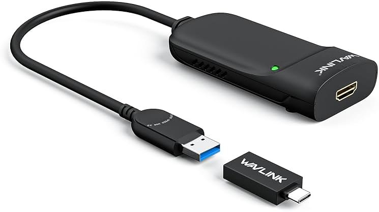 WAVLINK USB 3.0/USB C to HDMI Universal Video Adapter, Displaylink HDMI Adapter Supports up to 6 Monitor, Compatible with Windows 11/10, MacOS (M1-M5 Mac,New Mabook Neo), ChromeOS - Product Image