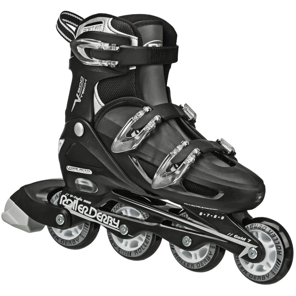 Roller Derby V-Tech 500 Adjustable Performance Inline Skates for Men, Women, Kids, Teens - Product Image