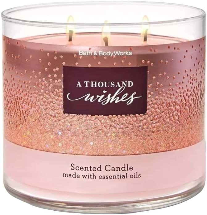 Bath and Body Works A THOUSAND WISHES 3-Wick Candle 14.5 Ounce - Product Image
