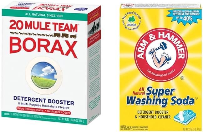 Mule Team Liquid Borax and Arm & Hammer Super Washing Soda, Variety Pack, Unscented - Product Image