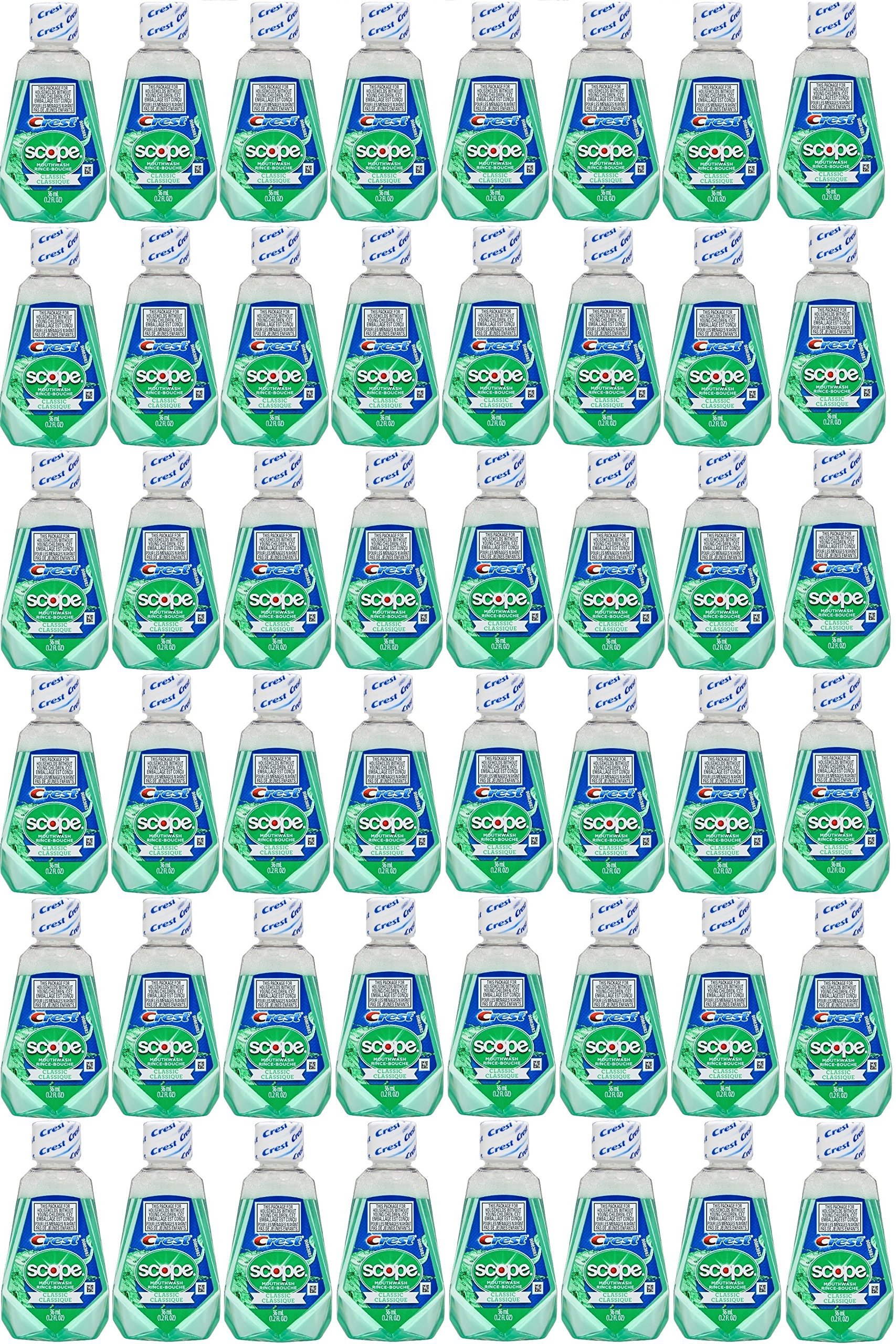 Scope Travel Size Mouthwash Classic Original Mint 1.2 Oz 48 Pack - Product Image