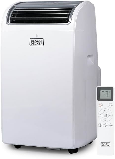 BLACK+DECKER Smart Portable Air Conditioner, 14,000 BTU for Rooms up to 700 Sq. Ft., Smart Portable AC with Follow Me Remote and Window Kit, BPACT14WT, White - Product Image