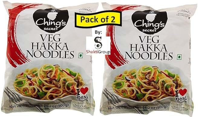 Pack of 2 - Ching's Secret Veg Hakka Noodles (Ching's Chinese Desi Chinese) 21.2 Oz (600 gm) - Product Image