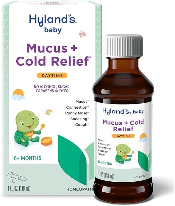 Hyland's Baby Mucus and Cold Relief, Daytime Baby Medicine, Infant Cold and Cough Remedy, Decongestant, 4 Fluid Ounce - Product Image