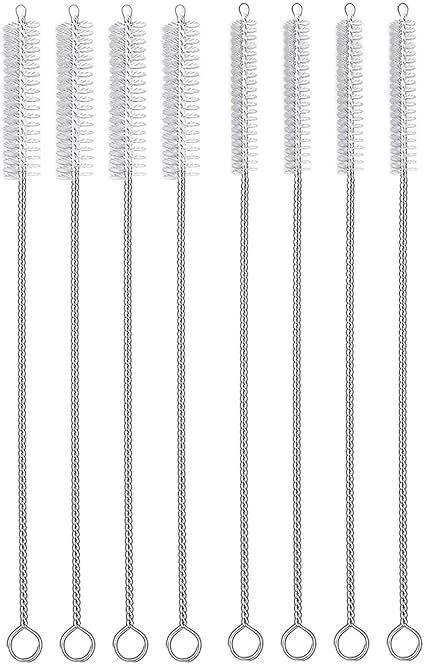 Hiware Straw Cleaner Brush Set, 8-Piece Long Cleaning Brush for Straws on Tumbler, Water Bottle, Sippy Cup, and Pipes, Tubes or Hummingbird Feeders - Product Image