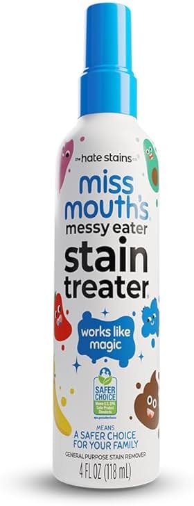 Miss Mouth's Messy Eater Stain Treater Spray - 4oz Stain Remover - Newborn & Baby Essentials - No Dry Cleaning Food, Grease, Coffee Off Laundry, Underwear, Fabric - Product Image