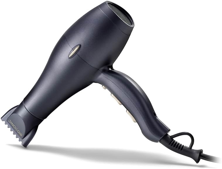 Bio Ionic GoldPro Hair Dryer, Blue, Moisturizing Heat Technology & 24K Gold MX, Ultra-Powerful 1875W AC Motor, Lightweight Blow Dryer with Ergonomic Handle, Multi-Speed Settings - Product Image