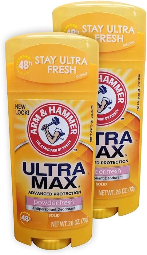 Arm & Hammer Ultramax Invisible Solid Powder Fresh Antiperspirant & Deodorant-2.6 oz, 2 pack - Product Image