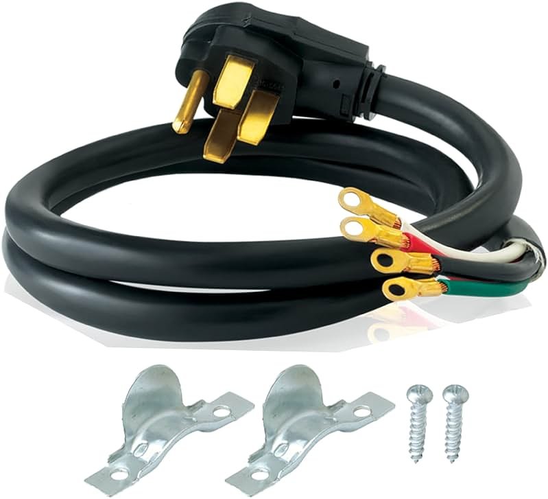 Eastman 6 Feet Electric Range Cord, 40 Amps 4-Prong Wire, 61273 - Product Image