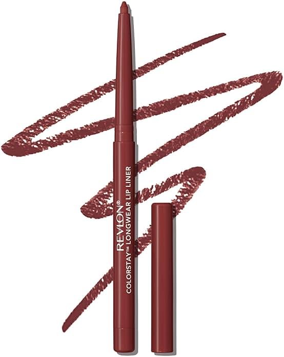 REVLON Colorstay Lip Liner Makeup with Built-in-Sharpener, Longwear Rich Warm Deep Plum Shade, Smooth Application, 640 Raisin, 0.01 oz - Product Image