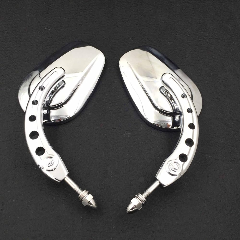 HTTMT MT398B-CD Chrome Big Mirrors Compatible with 1984 and up Harley Davidson - Product Image