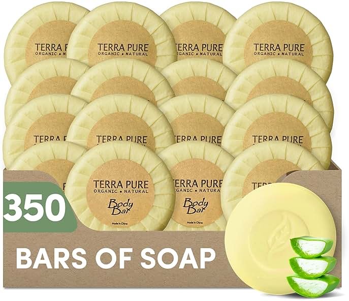 Terra Pure Bar Soap, Travel Size Hotel Amenities, 1.25 oz (Pack of 350) - Product Image